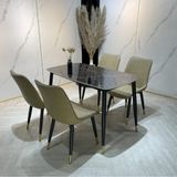  Bộ Bàn Ăn Mặt Đá Hebe và Ghế Loft Sọc 