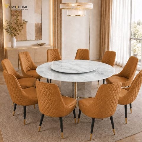  Bộ Bàn Ăn Tròn 10 Ghế HAK30 + Ghế DPA67 