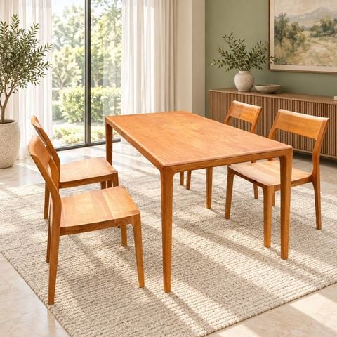  Bộ Bàn Ghế Ăn Gỗ HTBA6 + Ghế LHG53 
