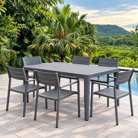  Bộ Bàn Ghế Nhôm Đúc Ngoài Trời BC103 + Ghế GN105 