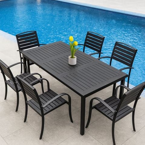  Bộ Bàn Chữ Nhật Ngoài Trời DPBV22 + HPG6 