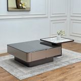  Bàn Trà Đôi Mặt Đá Và Kính Cường Lực AD44 