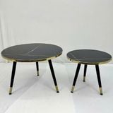  Bàn Trà Đôi Mặt Mica Vân Đá VSC5 