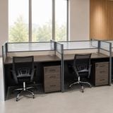  Cụm Bàn Văn Phòng TKCB02 Có Vách Ngăn Kính 