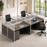  Cụm Bàn Văn Phòng 4 Người TKCB04 Có Vách Ngăn 