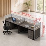  Cụm Bàn Văn Phòng TKCB02 Có Vách Ngăn Kính 