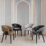  Bộ Bàn Ăn Tròn Mặt Đá HAK84 + Ghế Ăn Duke HAG54 