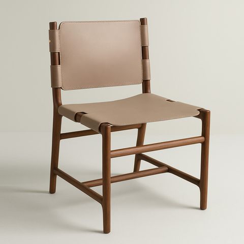 ghế da yên ngựa không tay vịn khung gỗ