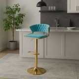  Ghế Quầy Bar Bọc Nhung Chân Trụ Xi Mạ VS641C 