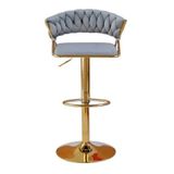  Ghế Quầy Bar Bọc Nhung Chân Trụ Xi Mạ VS641C 