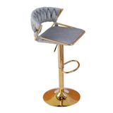  Ghế Quầy Bar Bọc Nhung Chân Trụ Xi Mạ VS641C 