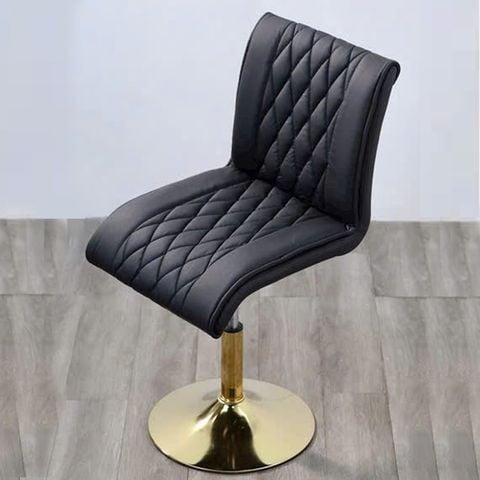 ghế cafe da chân trụ mạ vàng phong cách đơn giản