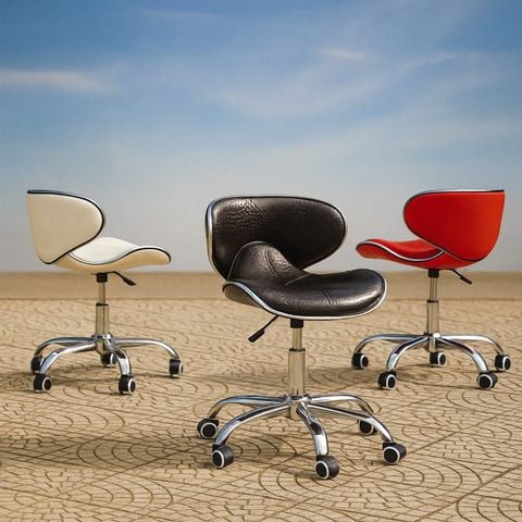 Ghế Cafe Chân Xoay Bánh Xe DPAC1 – Mặt Nệm Da Cá Sấu/PU Cao Cấp