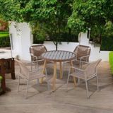  Ghế Ngoài Trời Đan Dây Nhựa VS24 