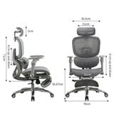  Ghế Công Thái Học NL816-5 Lưới Cao Cấp Có Massage Chống Đau Lưng 