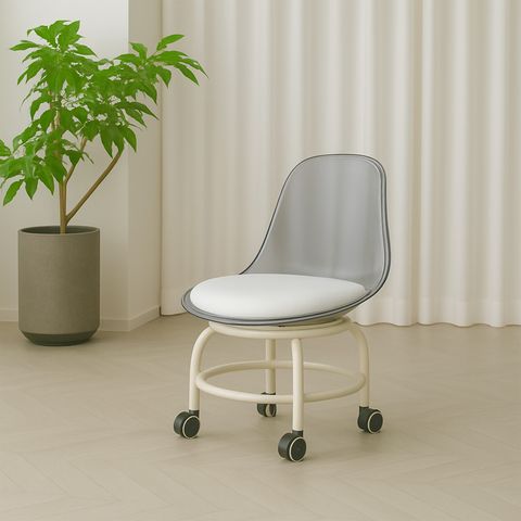  Ghế Đôn Klarup Chân Xoay Trong Suốt OGDN03 