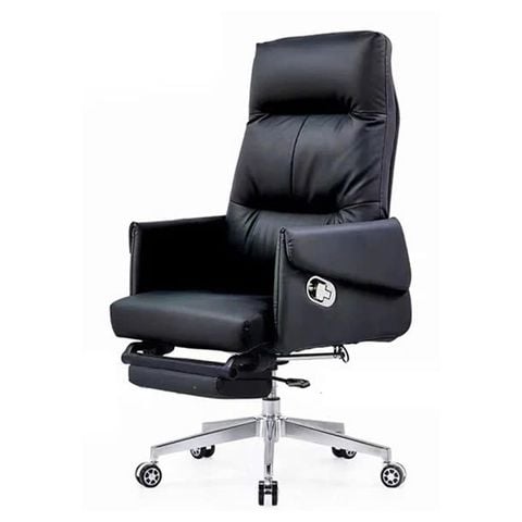 ghế ngồi lãnh đạo Laviehome màu kem xám tựa lưng cao