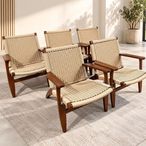  Ghế Gỗ Đan Dây Molilna HTG63 