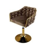  Ghế Cafe Chân Trụ Đan Dây Nhung VS628L 