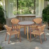  Ghế Ngoài Trời Đan Dây Nhựa VS25 – Bền Bỉ Cho Không Gian Ngoại Thất 