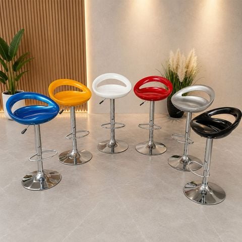  Ghế Quầy Bar Mặt Nhựa Chân Sắt Mạ Crom DPE25 