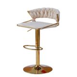  Ghế Quầy Bar Bọc Nhung Chân Trụ Xi Mạ VS641C 