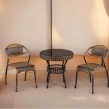  Ghế Ngoài Trời Nhựa Đan Mây VS01 