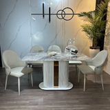  Bộ Bàn Ăn Mặt Đá Cao Cấp HAK37 + Ghế Ăn Rex HAG16 