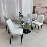  Bộ Bàn Ăn Mặt Đá HAK81 + Ghế Erica HAG35 