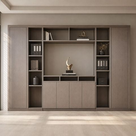 Tủ văn phòng giám đốc TK0832 vân gỗ xám