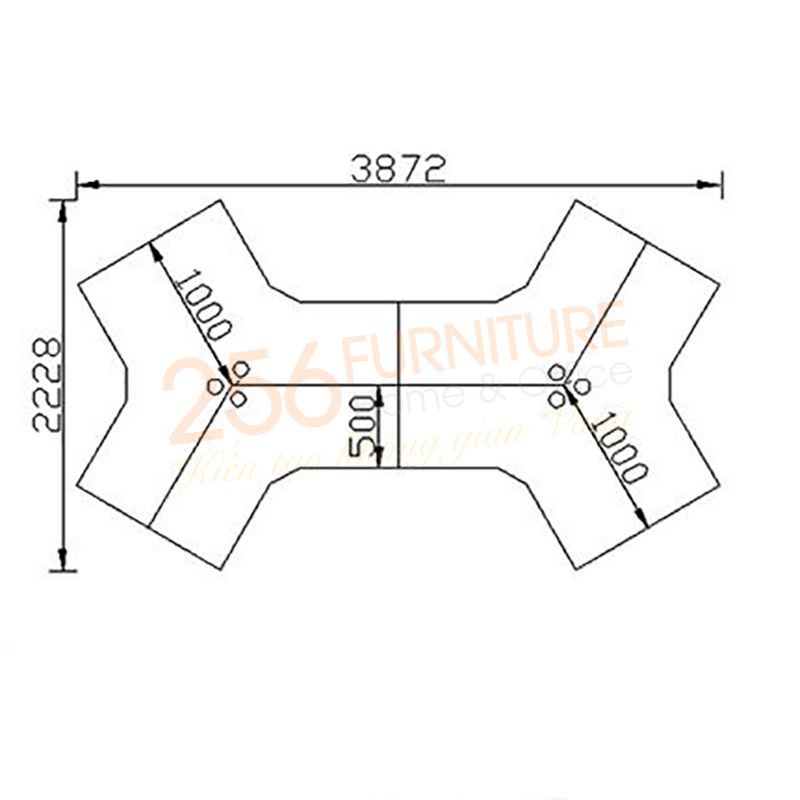  Cụm Bàn Làm Việc C6-B3872-H88 