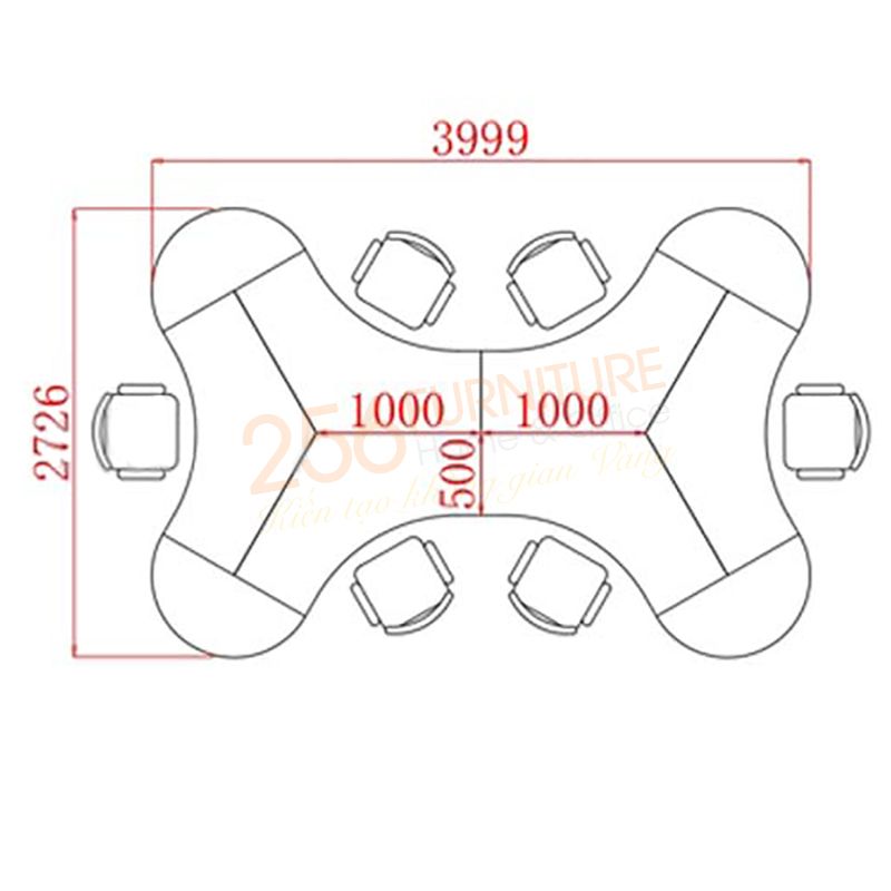  Cụm Bàn Làm Việc C6-B3612-H57 
