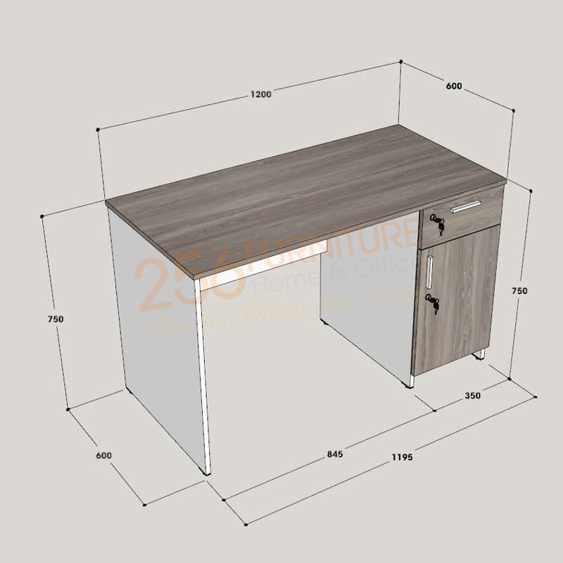  Bàn làm việc BLV1200-CG06 