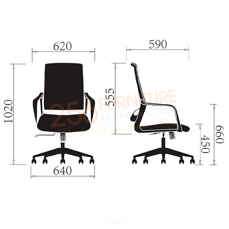  Ghế Lưới Văn Phòng GL251-SP 