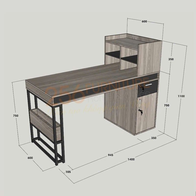  Bàn làm việc BLV1200-CS17 