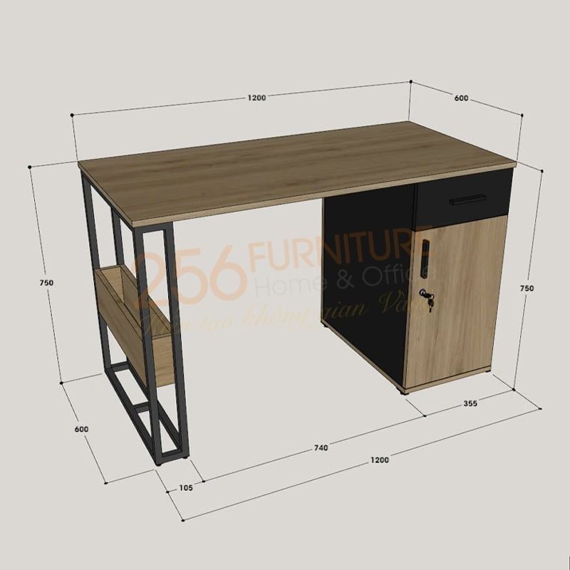  Bàn làm việc BLV1200-CS16 