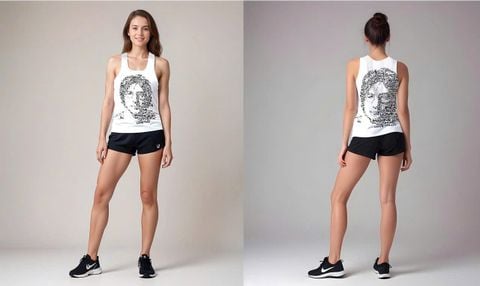 Áo Singlet John Lennon trắng (nữ)