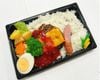  06月09日（火）：みんな大好き★『 直火焼き！ハンバーグ 』チーズナポリタンソース（フルーツ付） 