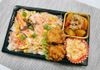  05月14日（木）： ❀カーネーション！『 海鮮ちらし寿司 』・鶏唐揚げ＆肉じゃが  （かしわ餅付） 