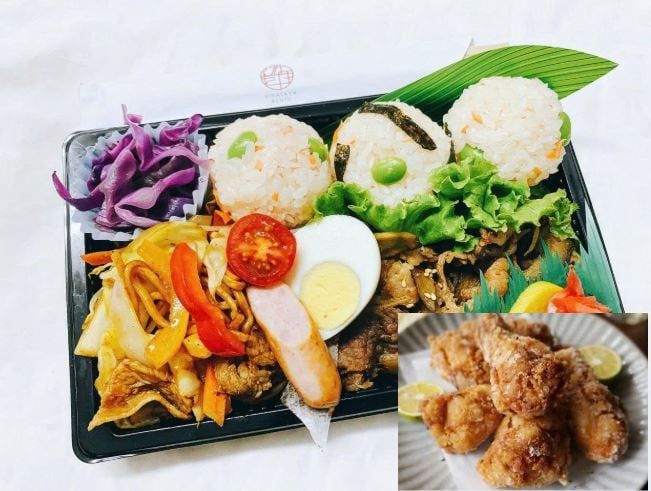  05月28日（木）： みんな大好き☆彡「手羽フライドチキン」＆「彩りおむすび」ミニ焼きそば（フルーツ付） 