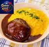  08月25日（火）：『 侍Japanカレー＆オムライス・ハンバーグ』弁当   (カラメルポップコーン付) 