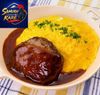  08月25日（火）：『 侍Japanカレー＆オムライス・ハンバーグ』弁当   (カラメルポップコーン付) 