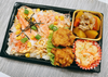  07月21日（火）：夏休み！海老とカニ玉♬『 海鮮ちらし寿司 』・鶏唐揚げ＆肉じゃが  (かしわ餅付) 