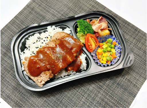  07月02日（木）：海・山開き！！『 粗挽き肉ハンバーグステーキ！』BBQソース     (カラメルポップコーン付) 