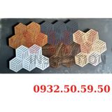  Tấm Gỗ Tiêu Âm Hình Lục Giác Có Họa Tiết, Trang Trí Cao Cấp, Decor Sang Trọng, SẴN KEO DÁN 