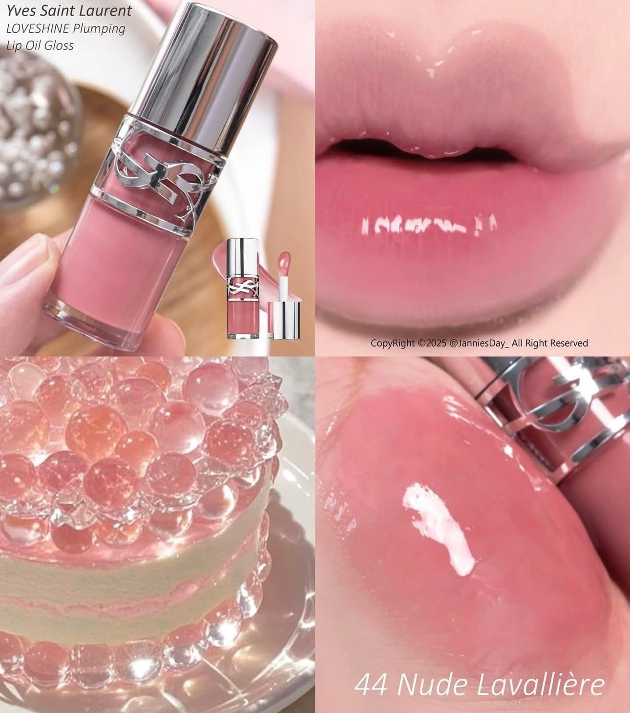  Son YSL LoveShine Plumping Lip Oil Gloss 6ml - 44 Nude Lavalliere 