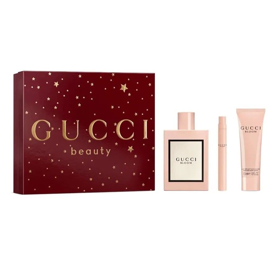  Set Nước Hoa Nữ Gucci Bloom  3PCS EDP (100ML + 10ML + Dưỡng Thể 50ML ) 