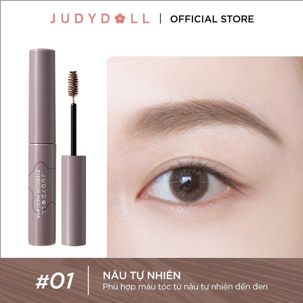  Mascara Lông Mày Judydoll Eyebrow Mascara 01 Soft Brown 2.5G - Nâu Tự Nhiên 