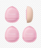  Set 4 Bông Mút Đệm Mini Tán má hồng kem Piccasso Micro Puff 4P Set Kèm Hộp Đựng 