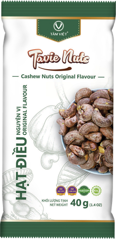  HẠT ĐIỀU GÓI 40GR CHỌN VỊ - ĂN VẶT HEALTHY ORGANIC - HẠT DINH DƯỠNG KHÔNG CHẤT PHỤ GIA 